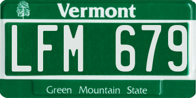VT license plate LFM679