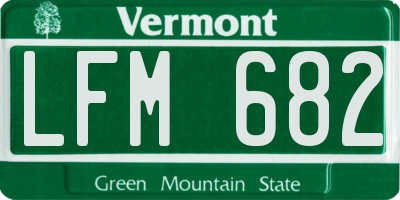 VT license plate LFM682