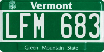 VT license plate LFM683