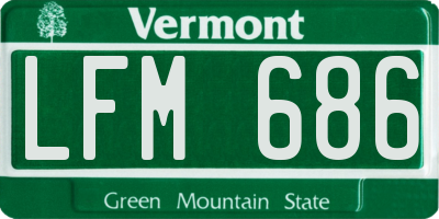 VT license plate LFM686