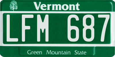 VT license plate LFM687