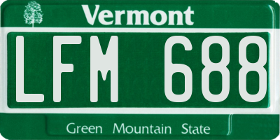 VT license plate LFM688
