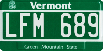 VT license plate LFM689