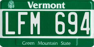 VT license plate LFM694
