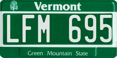 VT license plate LFM695