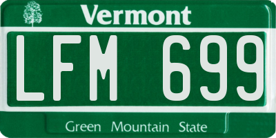 VT license plate LFM699