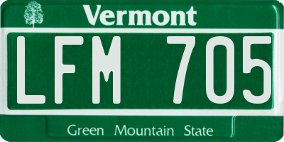 VT license plate LFM705