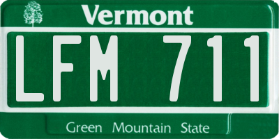 VT license plate LFM711
