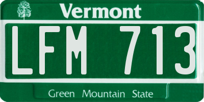 VT license plate LFM713