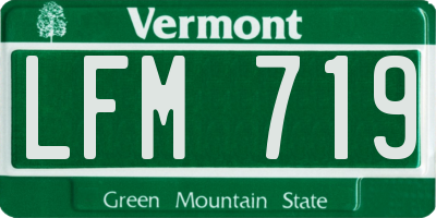 VT license plate LFM719