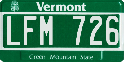VT license plate LFM726