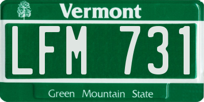 VT license plate LFM731
