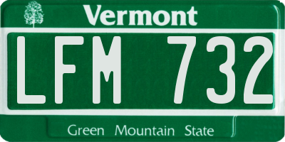 VT license plate LFM732