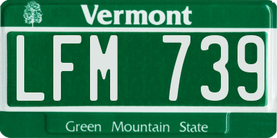 VT license plate LFM739
