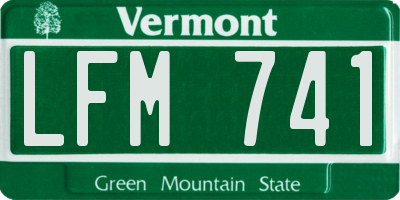 VT license plate LFM741