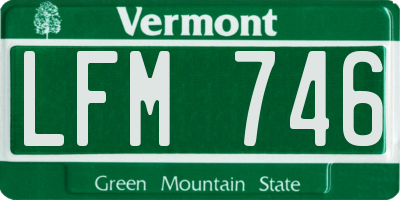 VT license plate LFM746