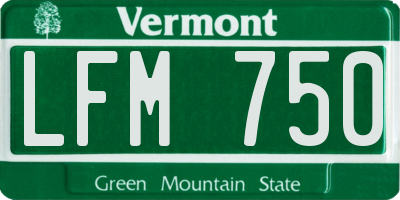 VT license plate LFM750