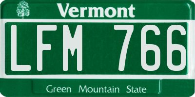VT license plate LFM766