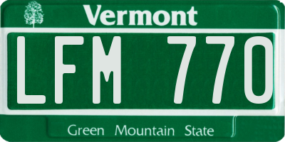 VT license plate LFM770