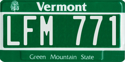 VT license plate LFM771