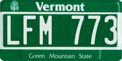 VT license plate LFM773
