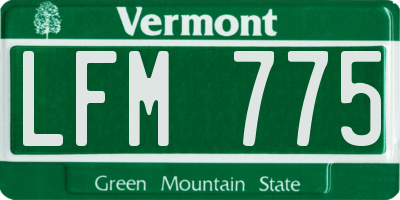VT license plate LFM775