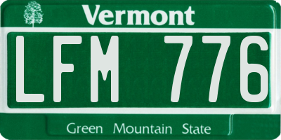VT license plate LFM776