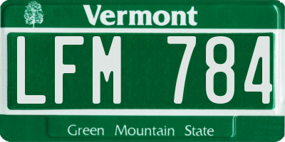 VT license plate LFM784