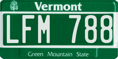 VT license plate LFM788