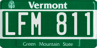 VT license plate LFM811