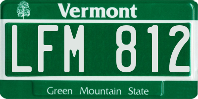 VT license plate LFM812
