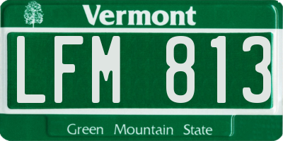 VT license plate LFM813