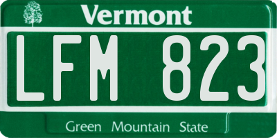 VT license plate LFM823