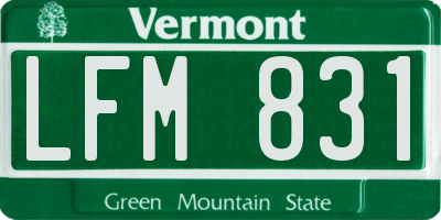 VT license plate LFM831