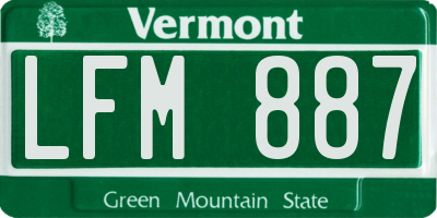 VT license plate LFM887