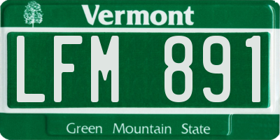 VT license plate LFM891