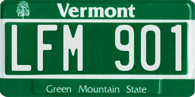 VT license plate LFM901
