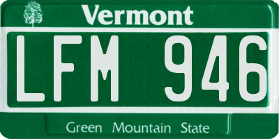 VT license plate LFM946