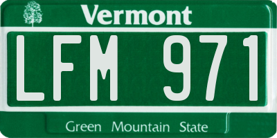 VT license plate LFM971