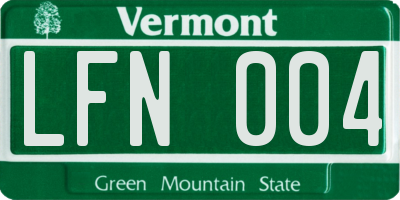 VT license plate LFN004