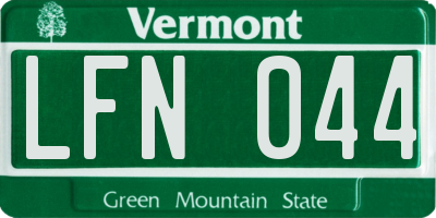 VT license plate LFN044