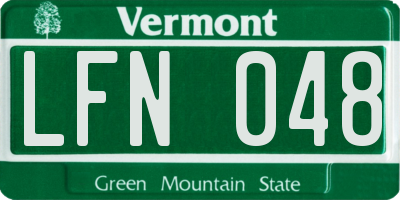 VT license plate LFN048