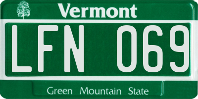 VT license plate LFN069