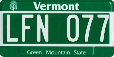 VT license plate LFN077