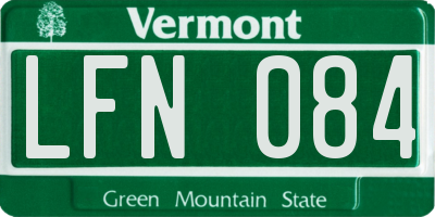VT license plate LFN084