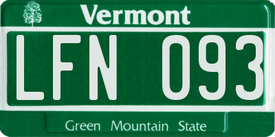 VT license plate LFN093