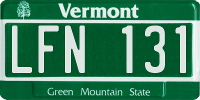VT license plate LFN131