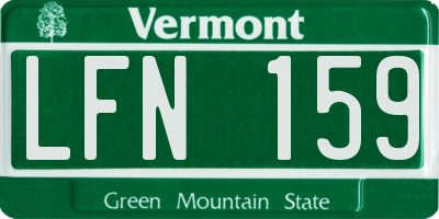 VT license plate LFN159