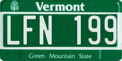 VT license plate LFN199
