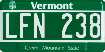 VT license plate LFN238